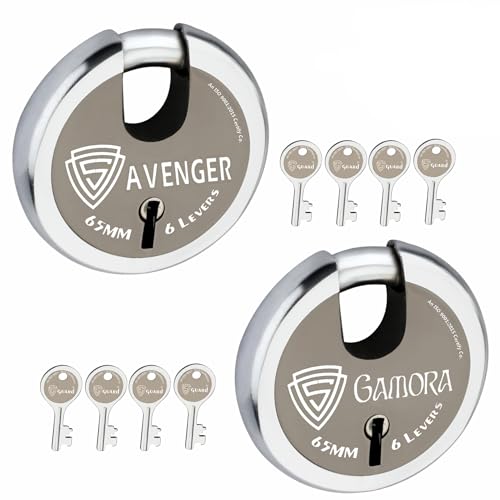 S-GUARD Heavy Duty Shutter Locks for Shop | Main Gate| Main Door| Godowns| Offices| Warehouse| Trucks- Silver,Laser Print Design (GAMORA-AVENGER-65MM-COMBO) (B0CXTCLYBG) Amazon Price History, Amazon Price Tracker