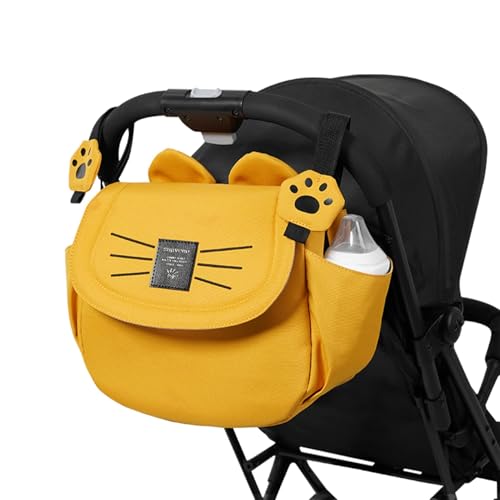 SUNVENO Bolsa de pañales para gatos, bolsa de viaje para mamá, bolsa de viaje universal para maternidad, organizador (amarillo)