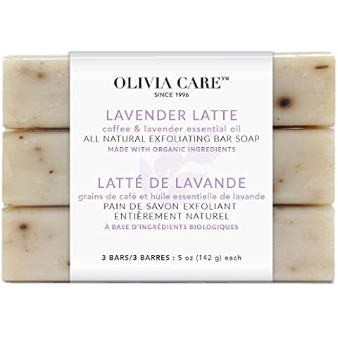 Lavender Latte Exfoliating Bar Soap 3 Pack Cover