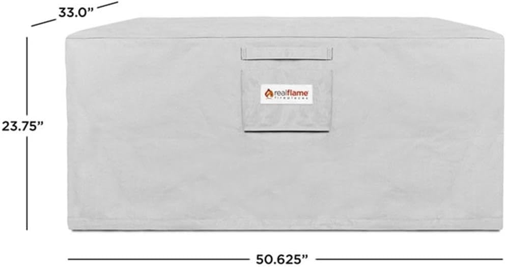 Home Square 2-Piece Set with 51" Fire Pit Protective Polyester Cover Hose Cover