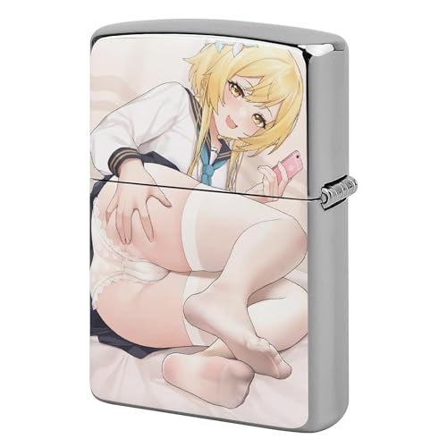 アニメ風 ZIPPO兼用ケース 金属製ライターケース おしゃれ 美しい キャラクター柄 原神 蛍 収納ケース ライタ保護 【アメリカ産特製強化素材】 防錆 全面保護 たばこ用具 喫煙具 <アニメ愛好者,アニメ好き> タバコ好き 喫煙アクセサリー グッズ 交