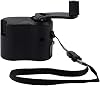 USB Hand Crank Power Generator, Portable Manual Dynamo With LED Indicator Light, For Outdoor Travel Business CampingBlack