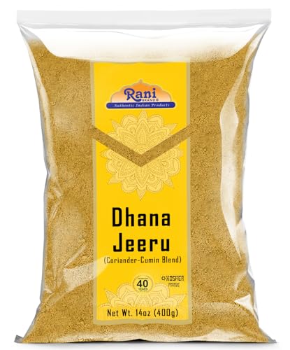 Rani Dhana-Jeeru (Coriander-Cumin Blend 50-50) Powder 14oz (400g) ~ All Natural | Vegan | Gluten Friendly | Non-GMO | Indian Origin