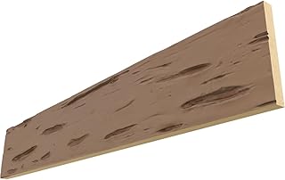 6"W x 8'L x 1"Thickness 1-Sided Pecky Cypress Endurathane Faux Wood Beam Plank, Honey Wheat