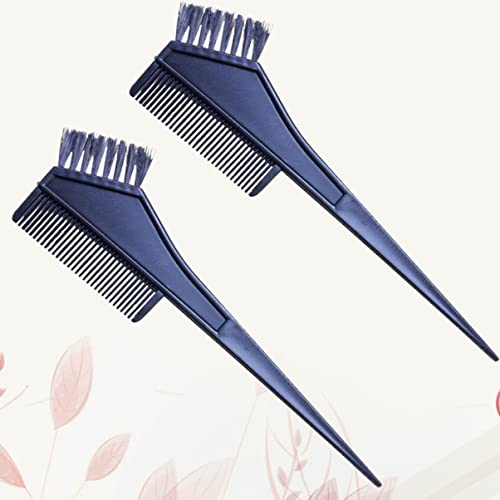 KALLORY 2Pcs Escova Dupla Face Reta Pente Kit De Cabelo Casa E Para Ferramentas Preto Reutilizável T