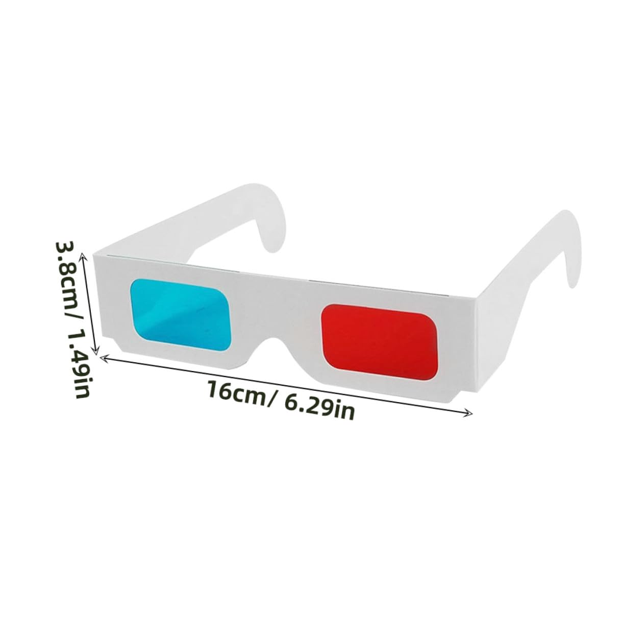 Occhiali 3d in Carta 70 Pezzi Rosso Blu per Film e Tv