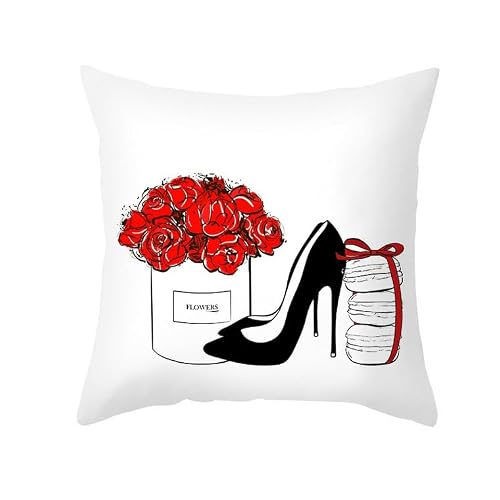 Chenlane Silk Pillow Covers Decor Cushion Cotton Valentine'S Day, Holiday With Design Private Customisation 45x45 cm, 1Pcs