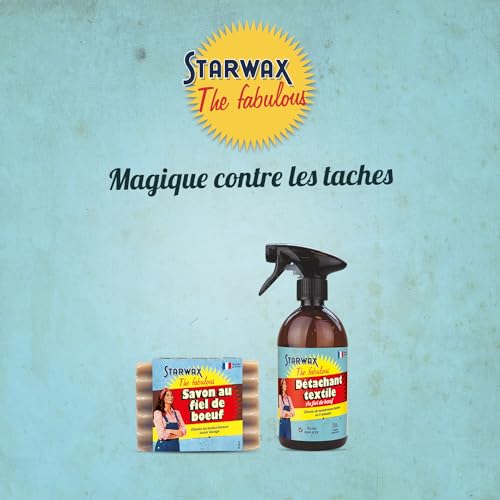 STARWAX THE FABULOUS - Spray Détachant Textile au Fiel de Bœuf prêt à l'emploi - 500ml - Elimine les Taches Tenaces (sang, vin, graisse) - 98% d'Origine Naturelle - Fabrication Française (Lot de 2) – vue 5