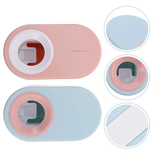 EXCEART 2Pcs Crianças Mãos Livres Titular Creme Dental Dispensador de Creme Dental Automático Adequa