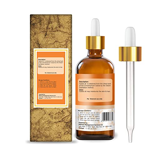 Image of Crysalis Cassia (Cassia) Oil|100% Pure & Natural Undiluted Essential Oil Organic Standard For Skin & Haircare|Therapeutic Grade Oil, Healthy Skin & Hair-100ML With Dropper