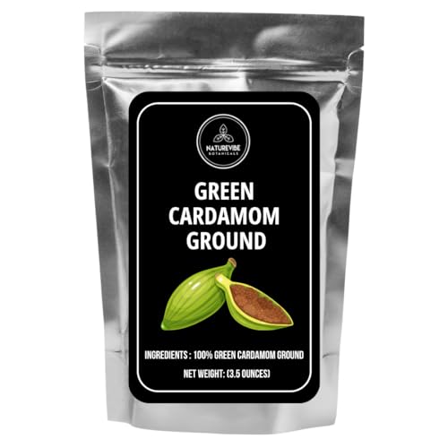 Naturevibe Botanicals Green Cardamom Powder (Elaichi) 3.5 oz | Pure Ground Cardamom Spice | Non-GMO, Gluten Free, for Chai, Baking &amp; Indian Cooking