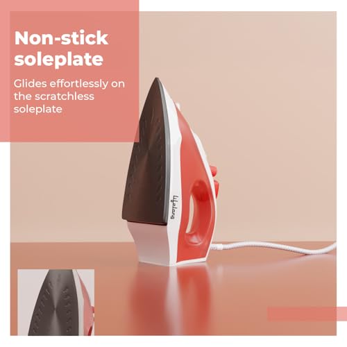 Image of Lifelong Steam Iron for Clothes | 1300W Iron Press with Vertical Steaming & Non-Stick Soleplate | Adjustable Temperature & Steam Control | Lightweight Design for Crisp & Wrinkle-Free Results