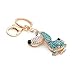 Produktbild GMTEXTILES Blue Crystal Big Nose Hund Schlüsselanhänger Frauen Metall Schöne Tier Tasche Schlüsselanhänger