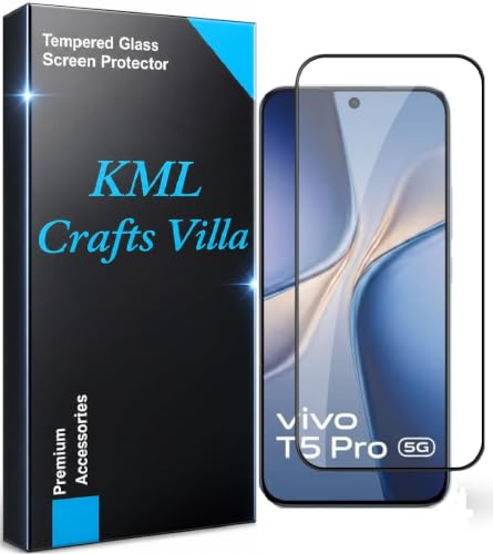 Image of HD, Scratch, Tear Resistant Edge to Edge Tempered Glass Screen Protector Guard Suitable For Vivo T5 Pro