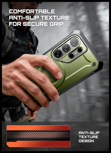SUPCASE Etui do Samsung Galaxy S26 Ultra z podstawką, ochrona przed upadkiem klasy wojskowej, kompatybilne z bezprzewodowym ładowaniem/MagSafe, wbudowana osłona ekranu i przednia ramka - UB Pro Mag