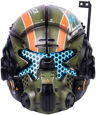 Karc Advanced Jack Cooper Helmet Deluxe Titan 2 Resin LED Mask for Men Halloween Cosplay Collectors Edition, Blue