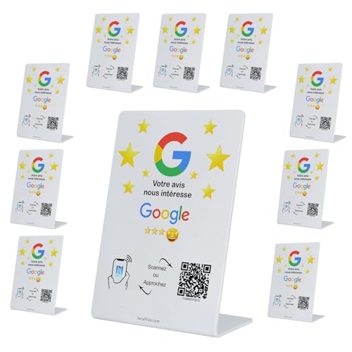 TARAFFICE – Soporte NFC Comentarios Google | Compatible iPhone & Android | Para comercios,...