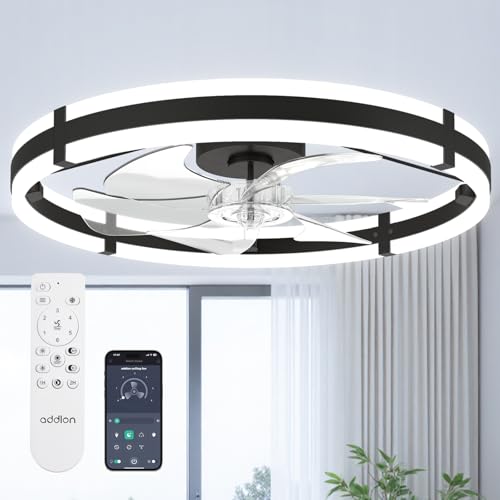 addlon 24'' Ceiling Fans with Lights and Remote, Low Profile