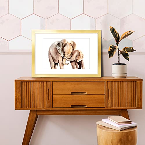 Lavie Home 16X24 Picture Frame Gold Poster Frame,Display Pictures 12X18 With Mat Or 16X24 Without Mat, Stable And Sturdy Frame And Polished Plexiglass, Horizontal And Vertical Format Of The Walls #TOP6