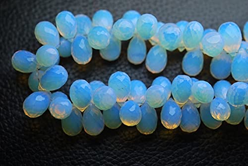 Quartz bleu opale en gouttes facettées pour remplacer vos perles ternes - 2
