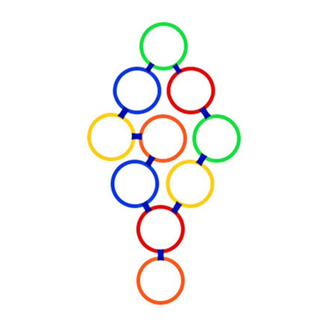 Hopscotch Ring for Kids Under 3 Age 20Pcs/Set 11.02 inch Safe Hopscotch Rings with Clamp Elastic Training