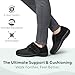 Orthofeet Women's Orthopedic Wichita Adjustable Stretch Fabric Casual Shoe, Black, Size 9