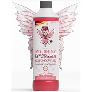 Mrs. SHINY - Detersivo per lavapavimenti con fragranza di magnolia - Pulizia senza striature e asciugatura rapida - Compatibile con vari modelli di lavapavimenti - 750 ml