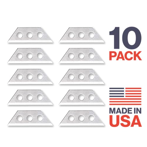 Excel Blades #96 Mini Utility Knife Blades, 10-Pack Premium Carbon Steel Replacement Blades for Box Cutters, Utility Knives, and Crafting Tools – Multipurpose Precision Cutting Blade, Made in the USA