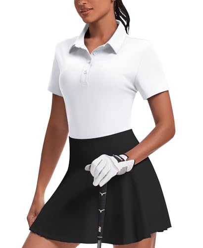 JoyGirl Womens Golf Shirt Polo Shirts Short Sleeve Collared Tops UPF 50+ Button Down Tennis Shirts