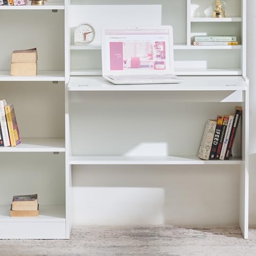Image of Home Centre | Helios Alton Study Desk | Study Table for Home Office | Engineered Wood | White | 1 Year Warranty