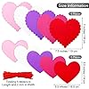 Fovths 430 Pieces Valentines Hearts Foam Craft Set Include Colorful Hearts Foam and Self-Adhesive Heart Foam Stickers for Valentine's Day Craft DIY Supplies Gifts Wedding Anniversary, Red #1