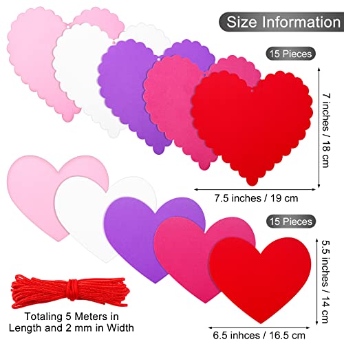 Fovths 430 Pieces Valentines Hearts Foam Craft Set Include Colorful Hearts Foam and Self-Adhesive Heart Foam Stickers for Valentine's Day Craft DIY Supplies Gifts Wedding Anniversary, Red by Fovths - Image 2