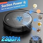 Robot Vacuum and Mop, 2 in 1 Robotic Vacuum Cleaner with Schedule, App/Voice, Slim Mopping Vacuum Robot with Watertank and Dustbin, Self-Charging, Easy of Use, Ideal for Hard Floor, Pet Hair, Carpet - Image 4