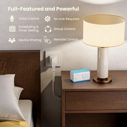 Image of Smart Plug, Wi-Fi Outlet Compatible with Alexa, Google Home, Wireless Smart Socket with Power Monitoring, Timer and App Remote, 2.4 Wi-Fi Only