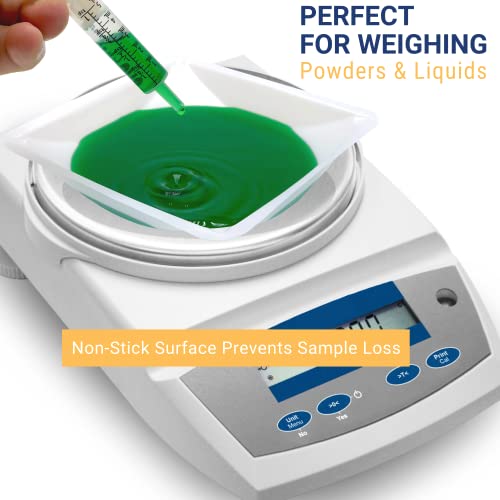 Pure Ponta Weigh Boats Large - 125 Pack 330Ml Plastic Disposable Trays For Scale, Square Weighing Dishes For Powder Weight, Epoxy, Crafts, Food Samples - Pour Boat Tray, Anti-Static Lab Dish Container #TOP2