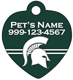 Michigan State Spartans Pet Id Tag for Dogs & Cats | Officially Licensed | Personalized for Your Pet