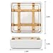Bamboo Soap Dishes for Bar Soap Holders for Shower for Bathroom Sink Bulk Small Wooden Soap Tray Jabonera Pretty Neat Ventilated Soap Dish Disj Disk, Detachable (Single Right Angle White)