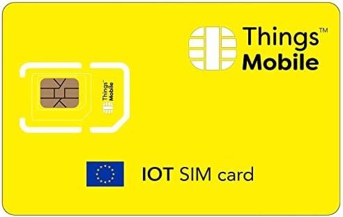 IOT SIM Card for Europe - Things Mobile - with Global Coverage and Multi-Operator GSM/2G/3G/4G LTE Network, No Fixed Costs, No Expiration Date and Competitive Rates, with $10 Credit Included
