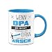 Produktbild Tassenbrennerei Tasse mit Spruch Wenn Opa es Nicht Reparieren kann - Geburtagsgeschenk, Geschenk für Opa, Großeltern - Vatertag (Blau)