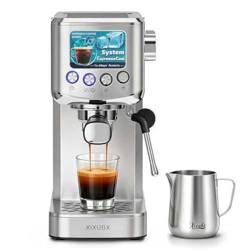 XIXUBX 20 Bar Espresso & Cold Brew Coffee Maker with Milk Frother, 42oz Removable Tank, Stainless...