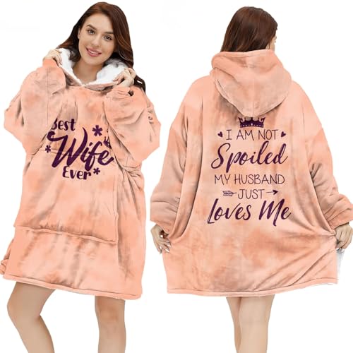 Warmstorey Wearable Blanket Hoodie For Best Wife Ever - Cozy