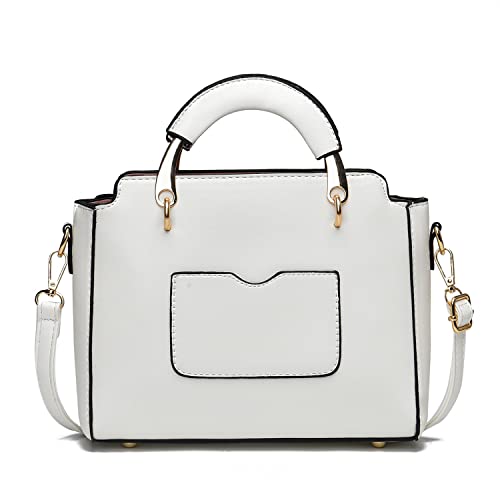 Xiaoyu Fashion Purses and Handbags for Women Ladies Crossbody Bags Top Handle Satchel Shoulder Bags Small Totes (White Flower) by Xiaoyu - Used condition - Image 9
