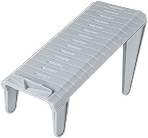 Creative Plastic Shoes Rack Adjustable Organizer Rack Space Saving Storage Hanger Durable Wardrobe Organization (Color : Argento) (3 pack)