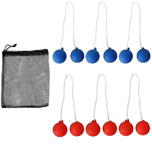 Win SPORTS Ladder Toss Bolo Replacement Set with Carring Case,Made from Hard Golf Balls (6 Pack) - for Outdoor Ladderball Toss and Golf Balls