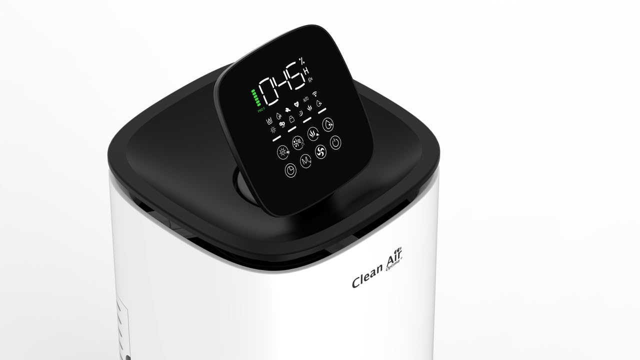 Clean Air Optima® CA-808 Smart – CA- 806 – Humidificador – evaporación fría sin cal – Control de aplicación – Filtro HEPA H13 – UV-C e ionizador – Depósito de 8 L (apto para habitaciones hasta: 80 m²