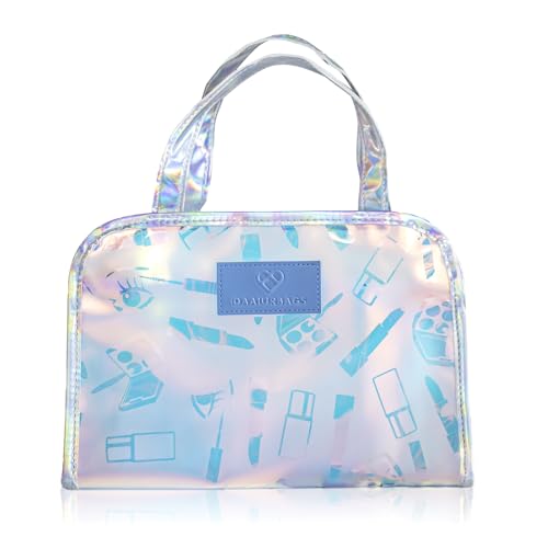 Small Women's Tote Bag,Waterproof Sandproof Dustproof Beach Bag with Iridescent Finish,100% TPU Compact Travel Tote for Pool,Daily Commute,and Essential Carry,Girls' Gift