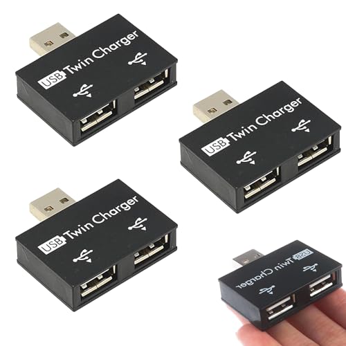 3 PCS USB Double Adapter 2 Port for usb port extender usb extender 2.0 Male Twin Converter usb splitter 2 port double usb adapter usb splitter Network Hub Converter usb multiport adapter usb hubs