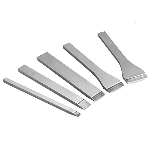 Aisaker 5PCS Leather Slot Punch Set DIY Hand Work Tool Leather Craft Belt Wallet Leather Bells Metal Slot Straight Punch Cutter Set 5mm/10mm/16mm/20mm/25mm