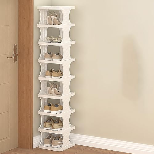 Zapatero vertical plegable para ahorrar espacio en pasillos estrechos y recibidores modernos 3