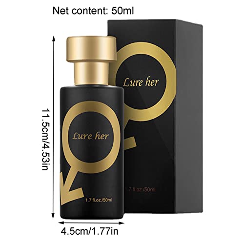 Lure Her Profumo Per Uomo | Profumo Ai Feromoni per Uomo, Lure Her Profumo Per Uomo Da 50ML | Profumo Ai Feromoni Altamente Attraente Umore Atmosfera Fragranza Profumo | Ai Feromoni Golden Lure